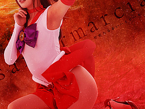 Mosaic Giga SPSB-93-RM [Reducing Mosaic] Sailor Marsha: Sacred Red High Heels